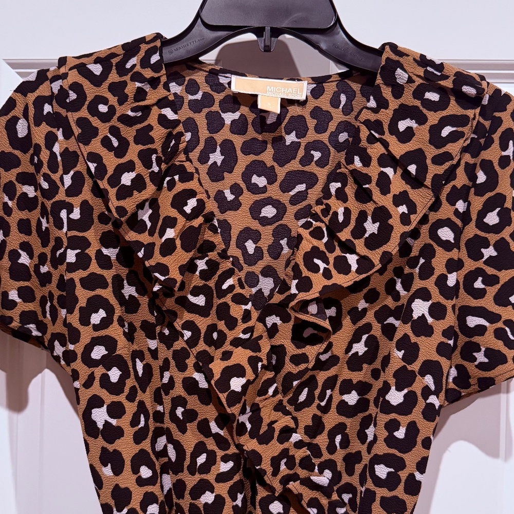 Michael Kors Leopard Print Wrap Dress – Women’s Size Small
